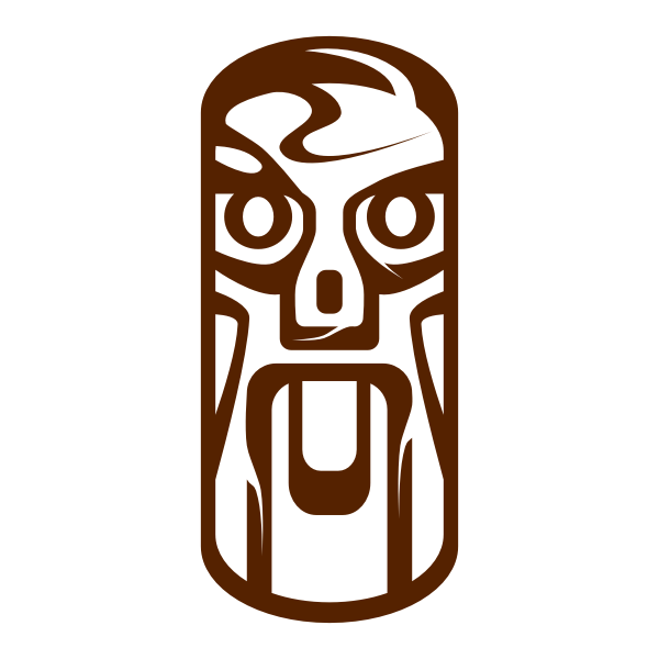 SVG Tiki statue vector image