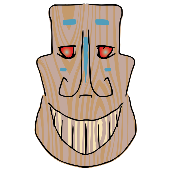 SVG Tiki wood statue