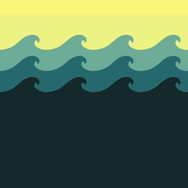 SVG Tiled sea wave pattern vector image