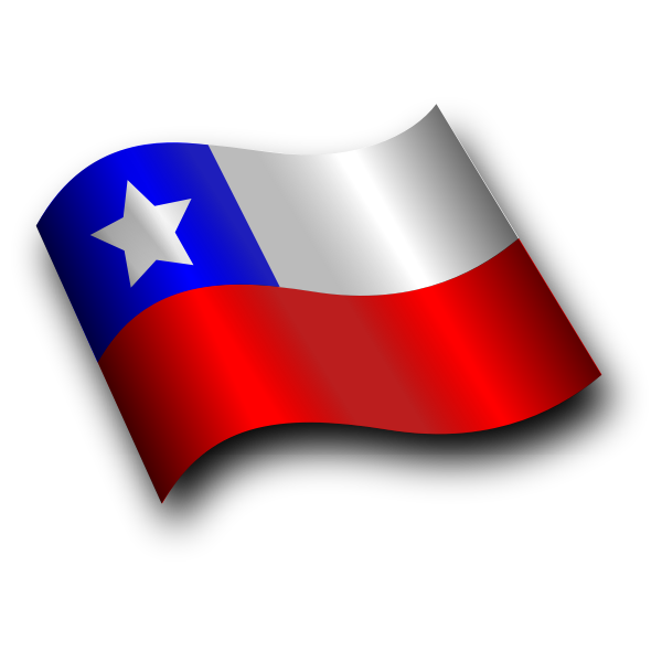 SVG Tilted Chilean flag vector illustration