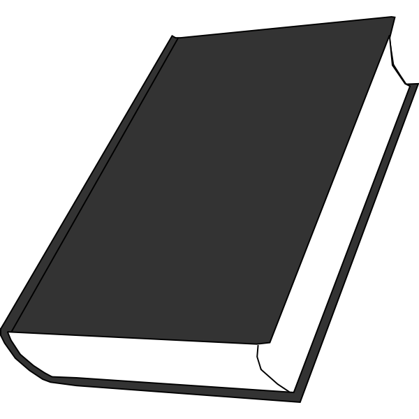 SVG Tilted grayscale book
