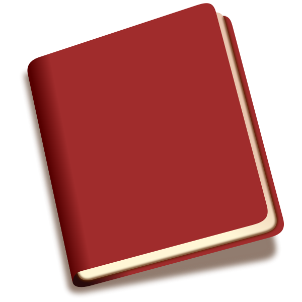 SVG Tilted red book with shadow