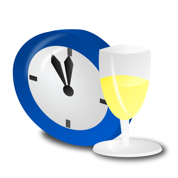 SVG Time for wine vector drawing