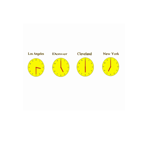 SVG Times on clocks vector image