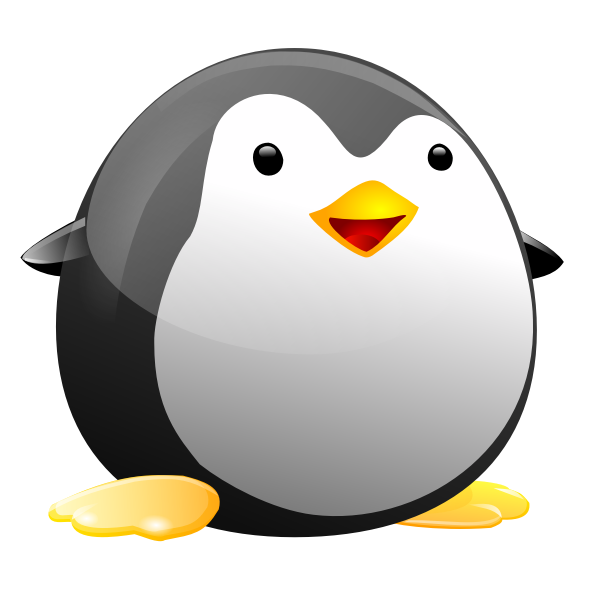 SVG Tiny tux vector image