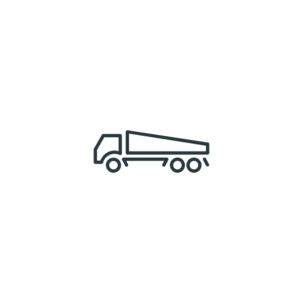 SVG tipping truck icon line art vector image