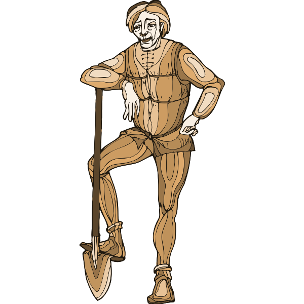 SVG Tired gravedigger