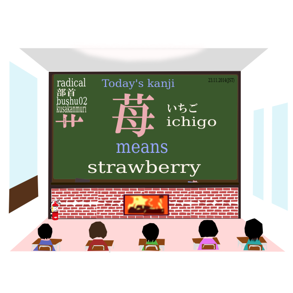 SVG todays kanji 145 ichigo