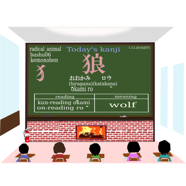 SVG todayskanji 186 okami