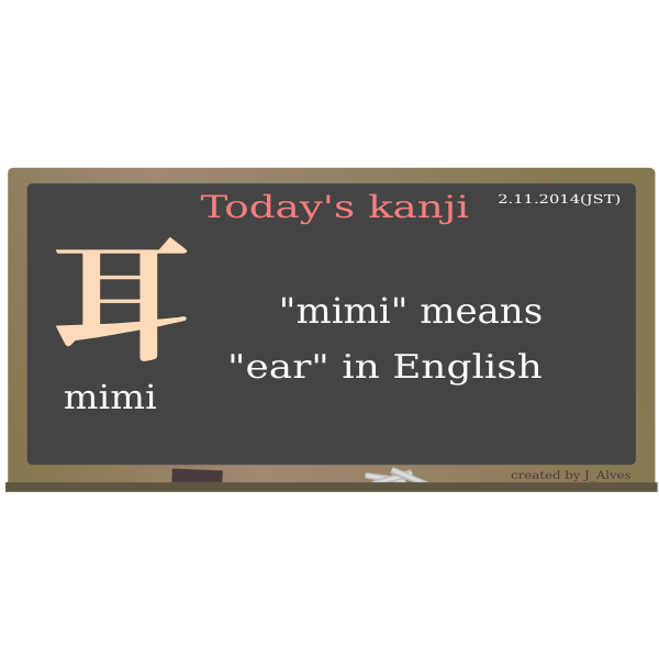 SVG todayskanji 39 mimi