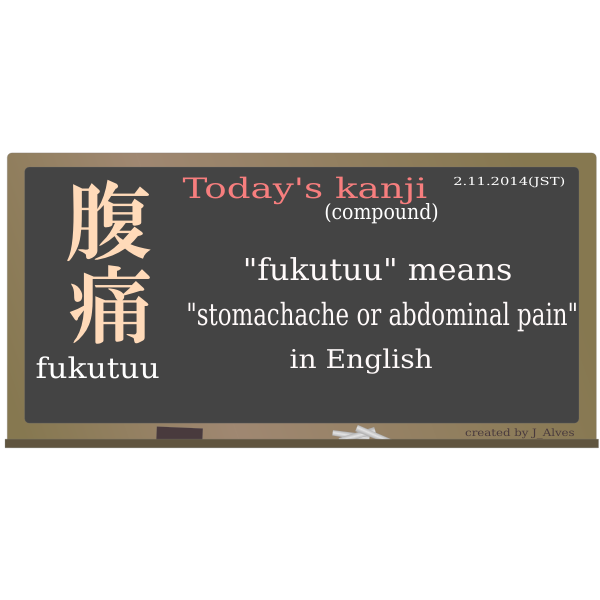 SVG todayskanji 55 fukutuu