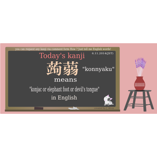 SVG todayskanji 70 konnyaku