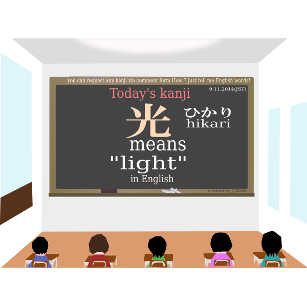 SVG todayskanji 97 hikari