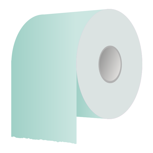 SVG Toilet paper roll in green vector illustration