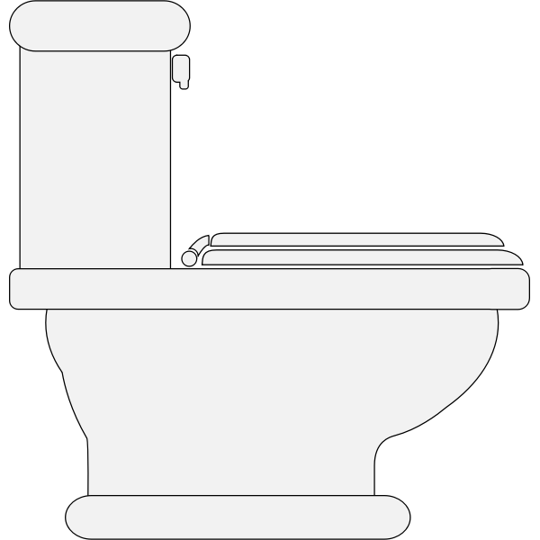 SVG Toilet seat closed vector clip art