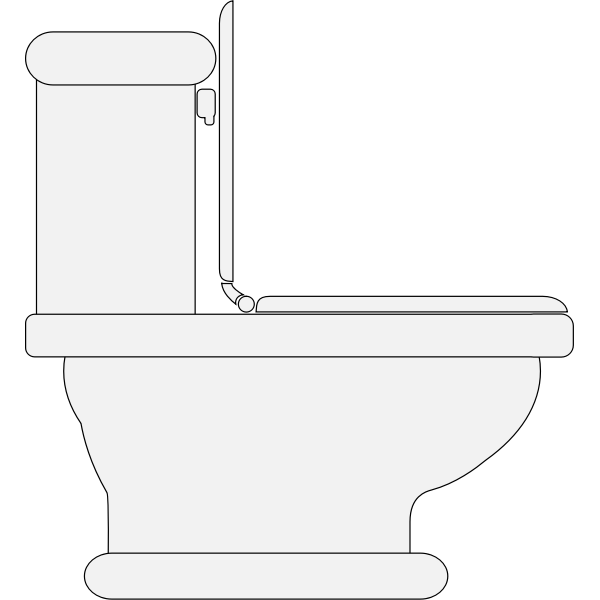 SVG Toilet seat open vector clip art