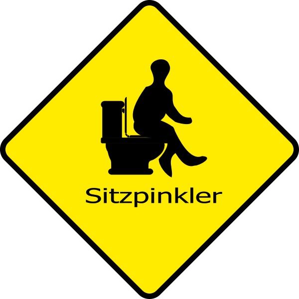 SVG Toilet sign yellow color
