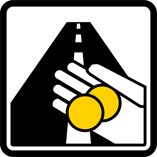 SVG Toll road sign
