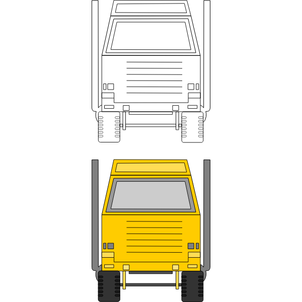 SVG Tonka toys delivery truck vector clip art