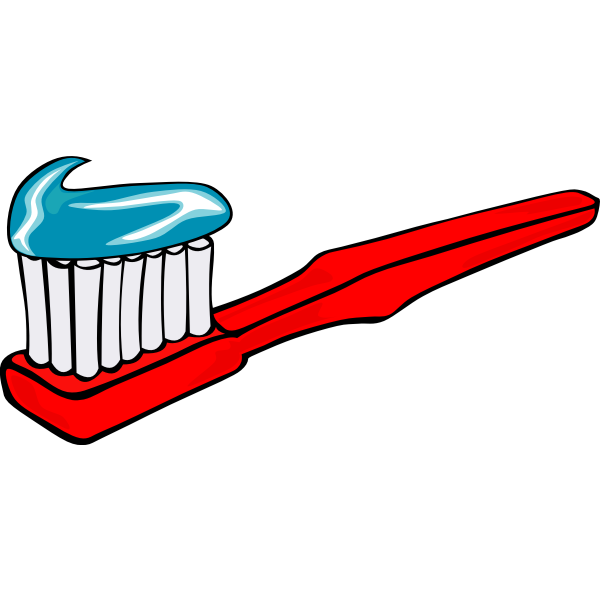 SVG Toothbrush and toothpaste