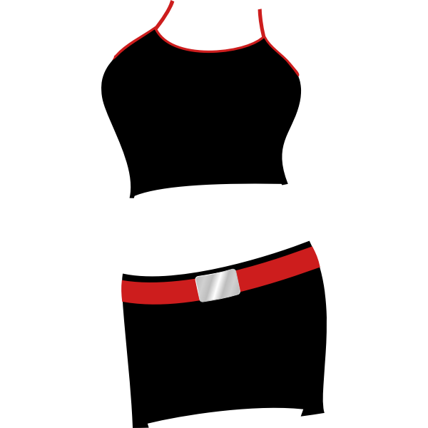 SVG Top and skirt vector image