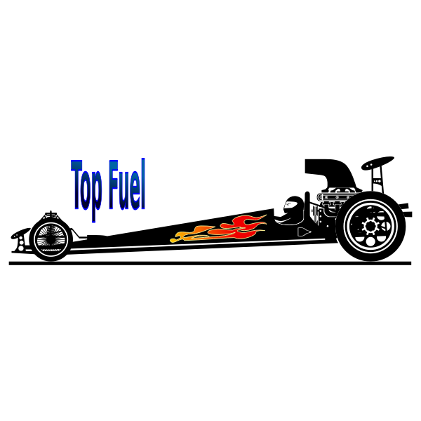 SVG Top fuel car vector image