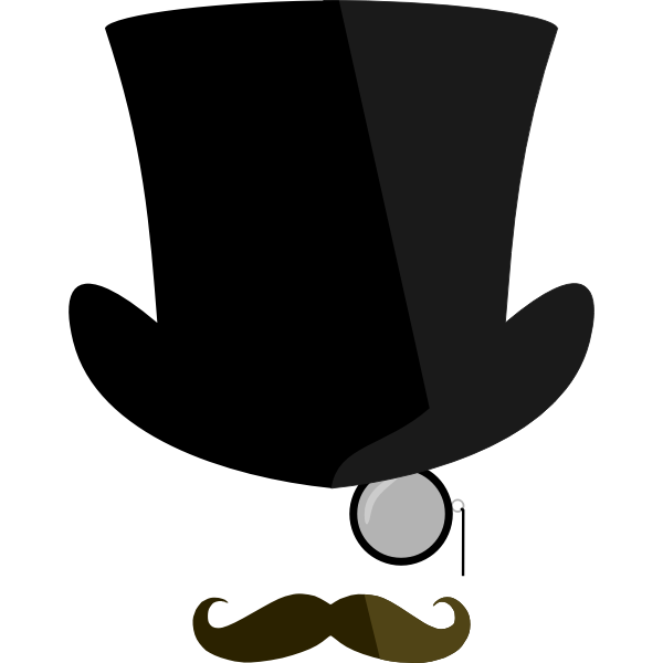 SVG Top hat moustache monocle