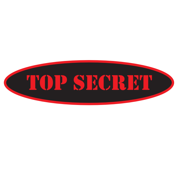 SVG Top secret sticker