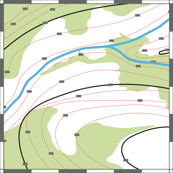 SVG Topographic chart