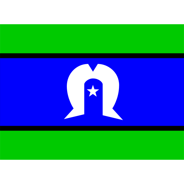 SVG Torres Strait Islander flag vector drawing