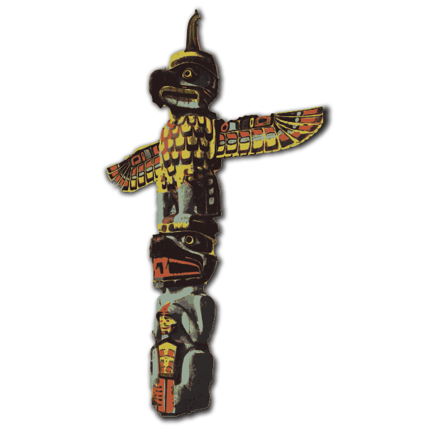 SVG Totem pole vector art