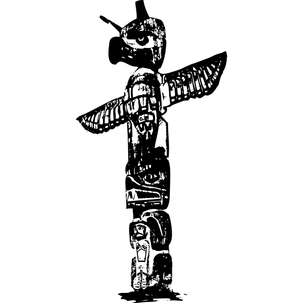 SVG Totem pole vector image
