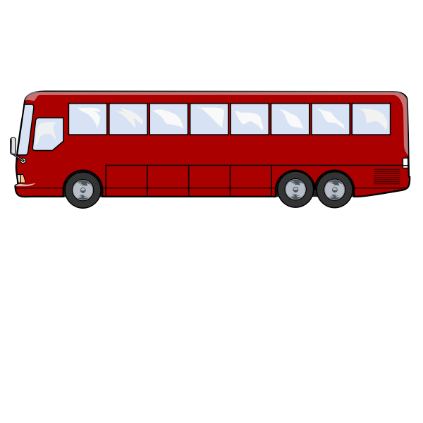 SVG Tour bus vector drawing