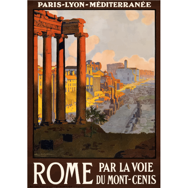 SVG Tourist poster of Rome