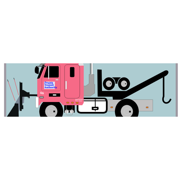 SVG Tow truck with snow plow vector image