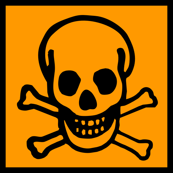 SVG Toxic liquid warning sign vector image