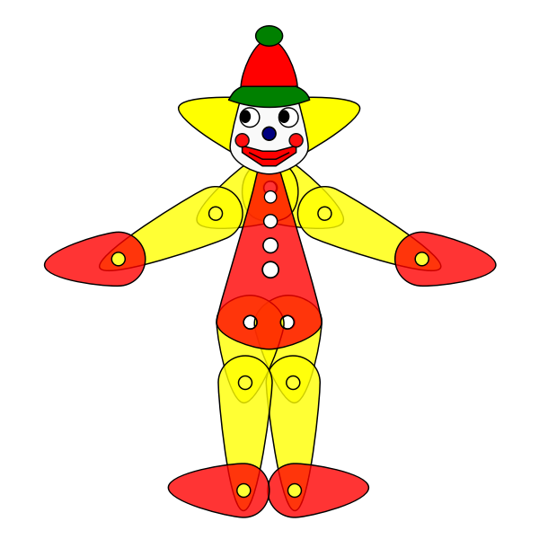 SVG Toy Clown Puppet Animation