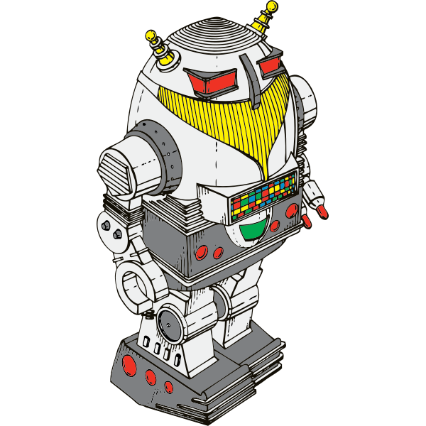 SVG toy robot vector image