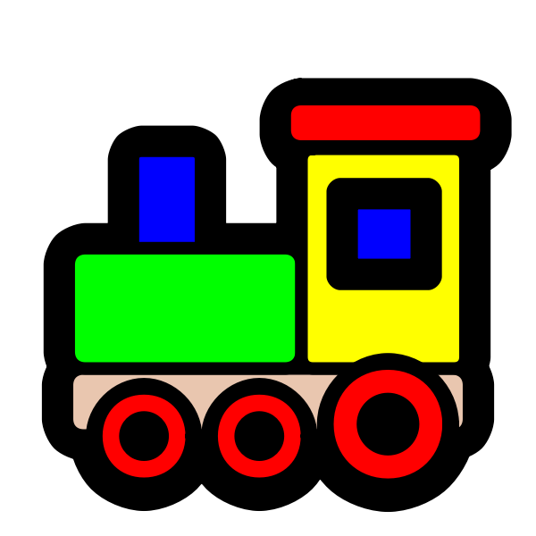 SVG Toy vector illustration of locomotive
