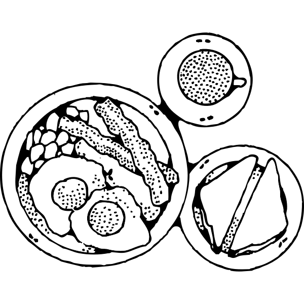 SVG Traditional British breakfast vector image