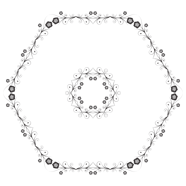 SVG Traditional floral frame
