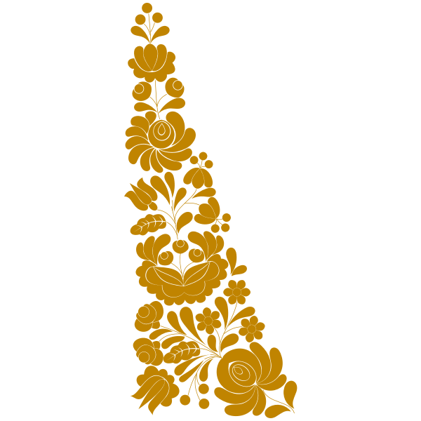 SVG Traditional flower ornament