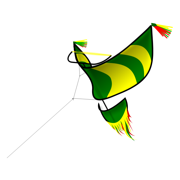 SVG Traditional green kite