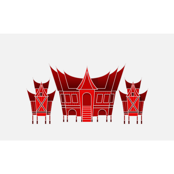 SVG Traditional house Minangkabau