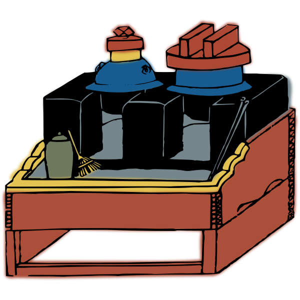 SVG traditional japanese kitchen