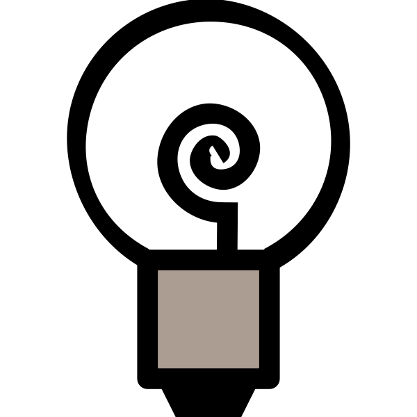 SVG Traditional light bulb vector image