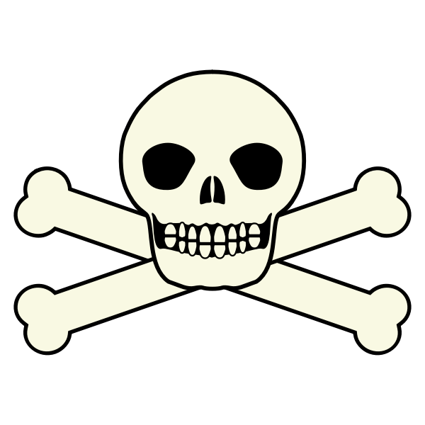 SVG Traditional pirates flag skull vector clip art