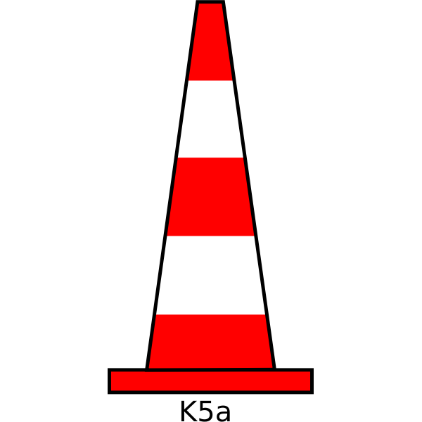 SVG Traffic cone color vector drawing