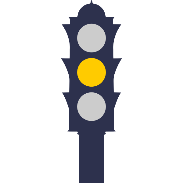 SVG Traffic light in yellow