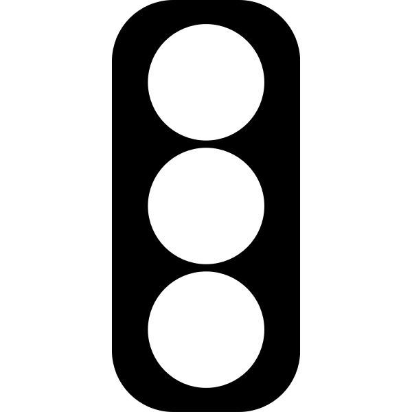 SVG Traffic light indicator silhouette